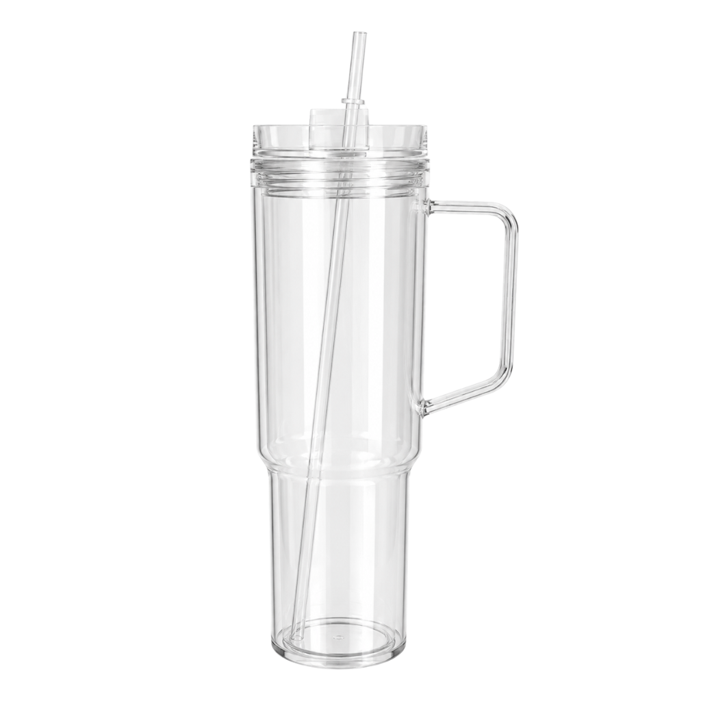 Custom 40 oz Acrylic Tumbler With Handle